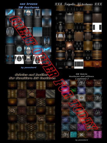 Four  packages 140 textures for imvu on offer 
