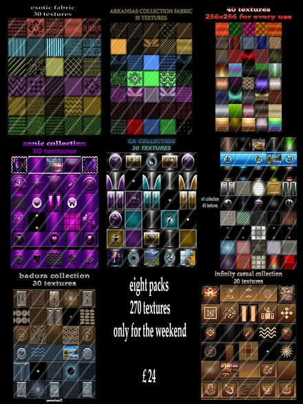 big offer eight packs 270 textures only   £24