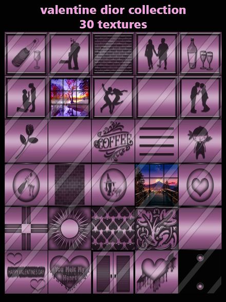 valentine dior collection 30 textures for imvu