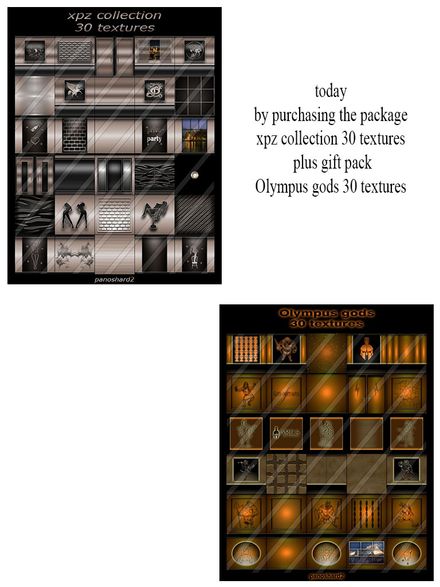 today by purchasing the package xpz collection 30 textures  plus gift pack Olympus gods 30 textures