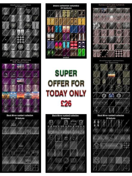 SUPER OFFER  BLACK FRIDAY   67%  OFF eight texture packs