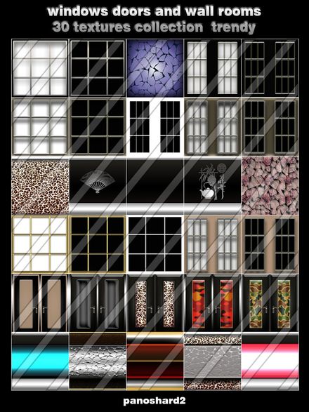 windows doors and wall rooms 30 jpg and png textures collection  trendy