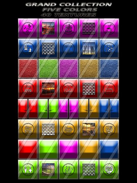 GRAND COLLECTION FIVE COLORS 40 TEXTURES NEW PACK FOR IMVU CREATORS