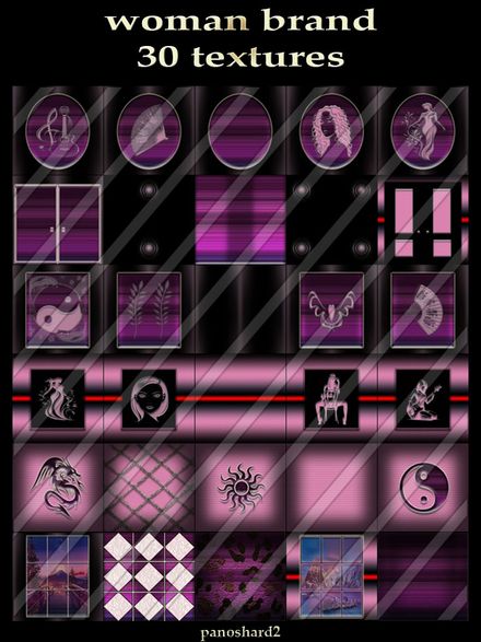 woman brand 30 textures new pack for imvu creators