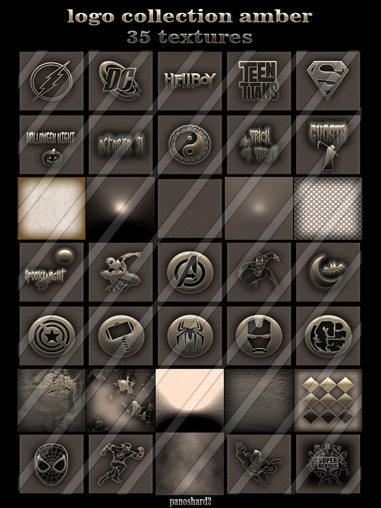 Logo collection amber 35 textures for imvu