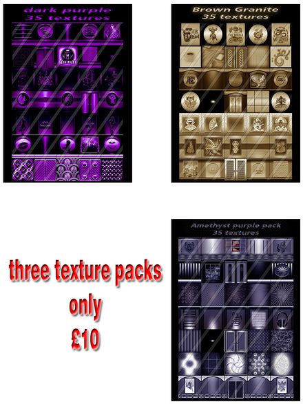 offer 3 three texture packs only £10