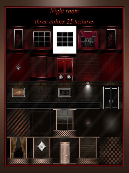 Night room three colors 25 textures for imvu