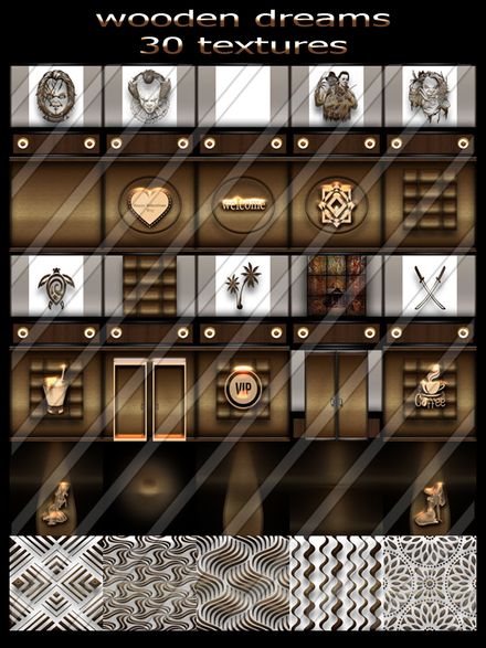 wooden dreams 30 textures new pack for imvu club