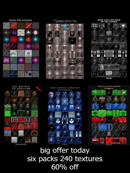 big offer  six packs 240 textures  