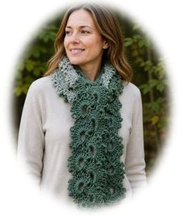 Queen Anne's Lace Scarf and Neck Warmer - PA-331