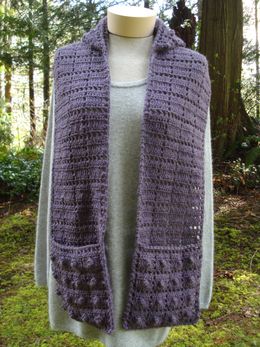 Popcorn Pocket Scarf with Hood