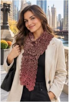 Lacy Keyhole Scarf - PA-330