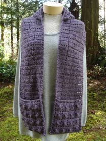 Popcorn Pocket Scarf with Hood - PA-315