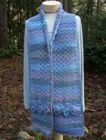 Twilight Flowers Pocket Scarf - PA-323 