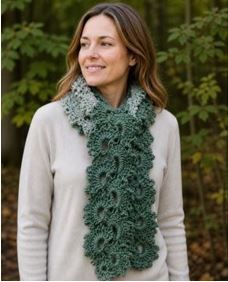 Queen Anne's Lace Scarf and Neck Warmer - PA-331