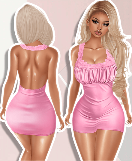TEXTURE - Pink Mini Dress