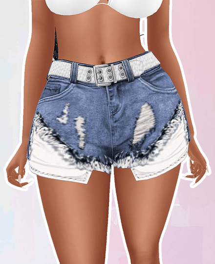 MESH - Loose Denim Shorts