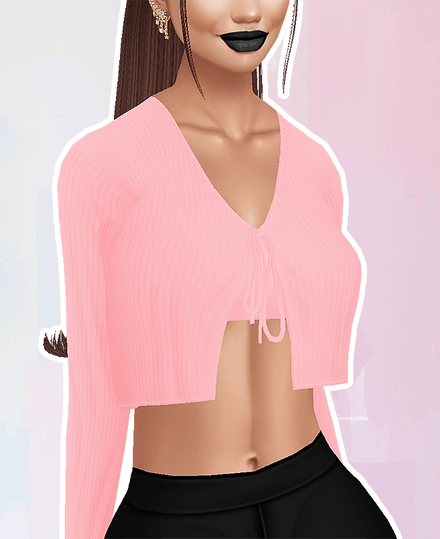 MESH - Pink Tie Cardi
