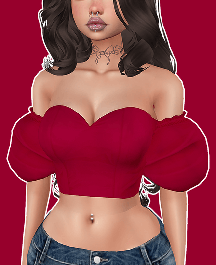 MESH - Poofy Corset Top
