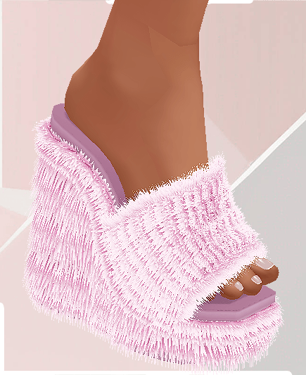 MESH - Fur Slipper Heels