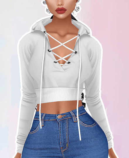 MESH - Cute Crop Hoodie