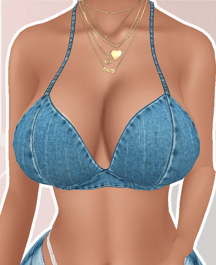 MESH - Denim Bra Top