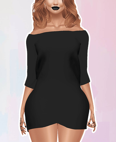 MESH - Cozy Black Dress