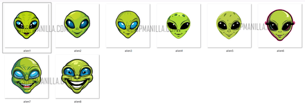 Alien Face Designs