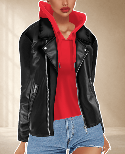 MESH - Leather Coat &amp; Hoodie