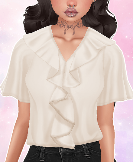 MESH - Flared Blouse