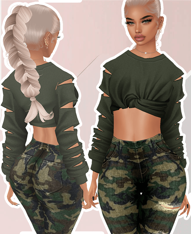 MESH - Rip Sleeve Sweater