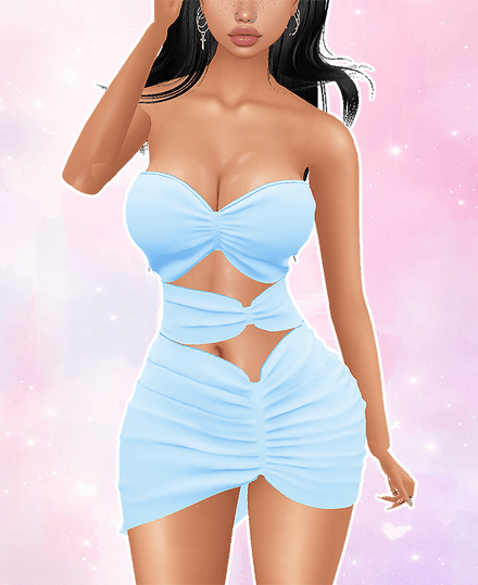 MESH - Blue Silk Wrap Mini