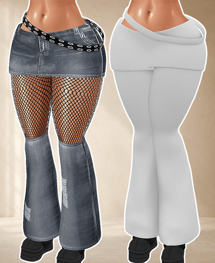 MESH - Grunge Flare Jeans