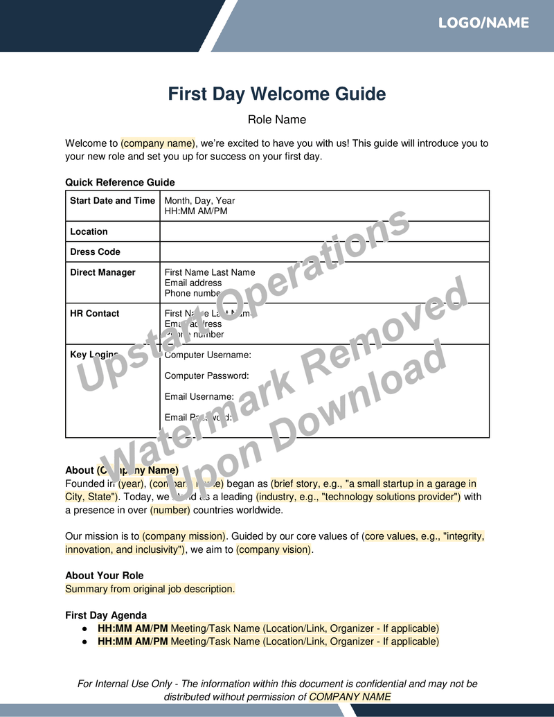 New Employee Welcome Guide
