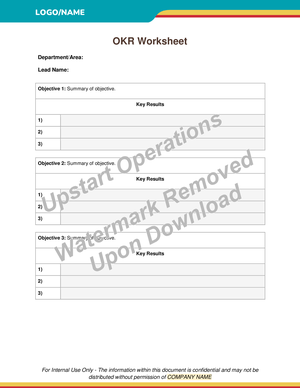 OKR (Objective and Key Results) Analysis Worksheet