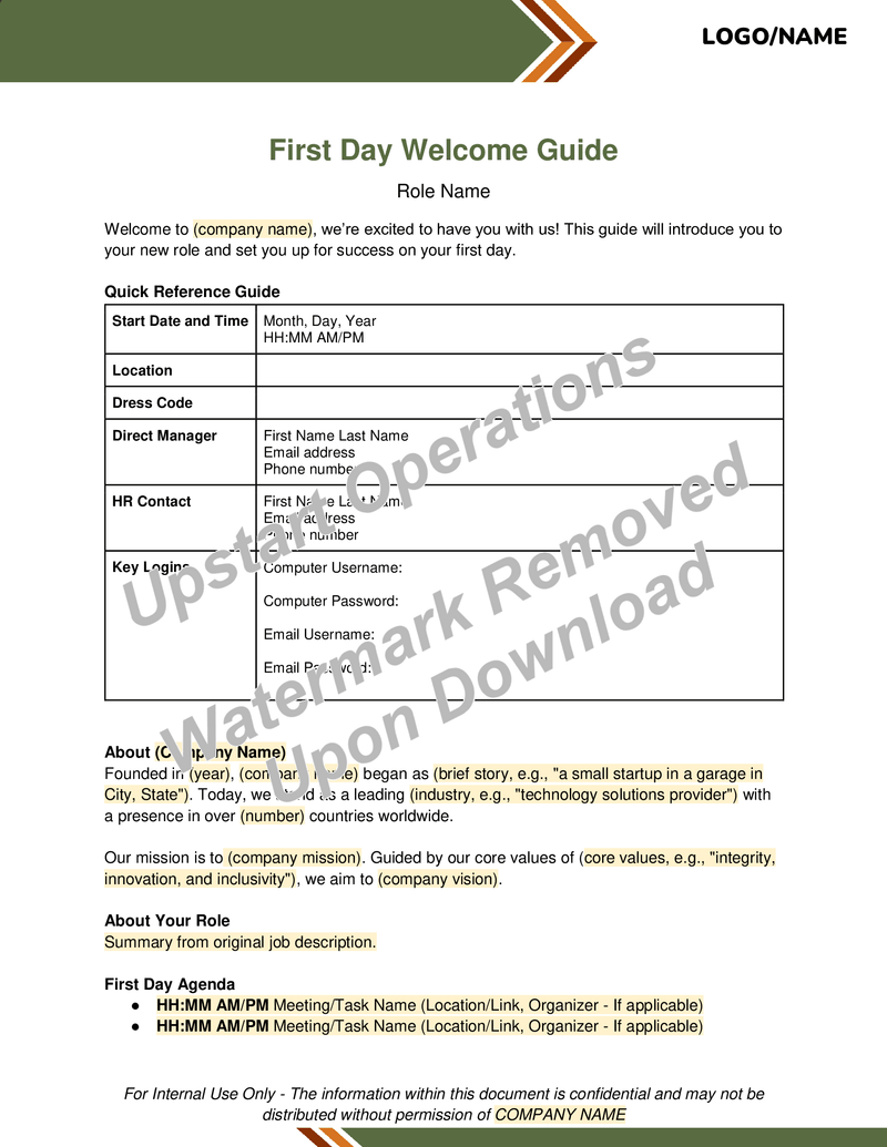 New Employee Welcome Guide