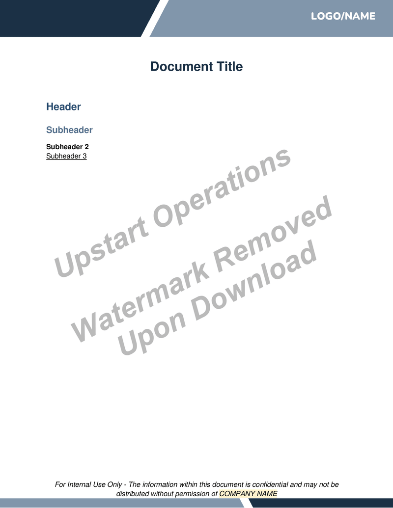 Internal Notice Template