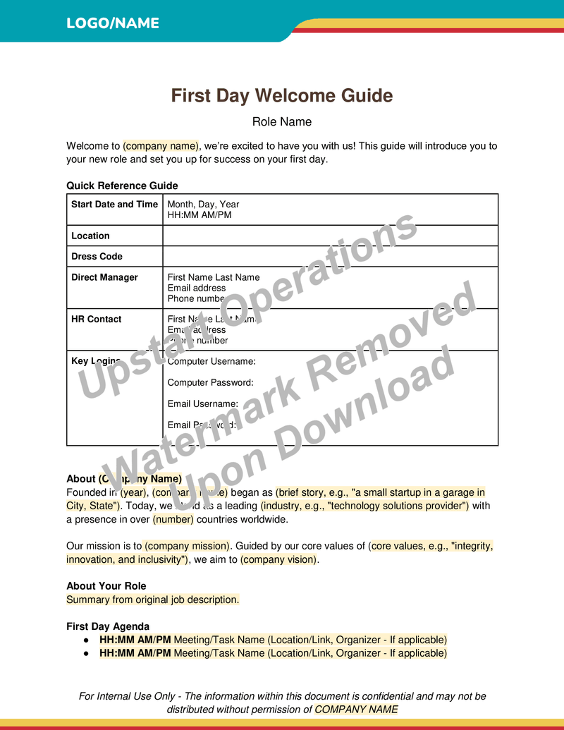 New Employee Welcome Guide