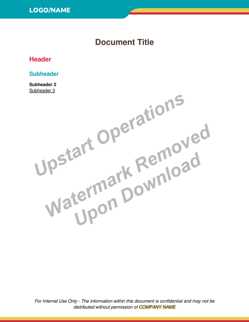 Internal Notice Template
