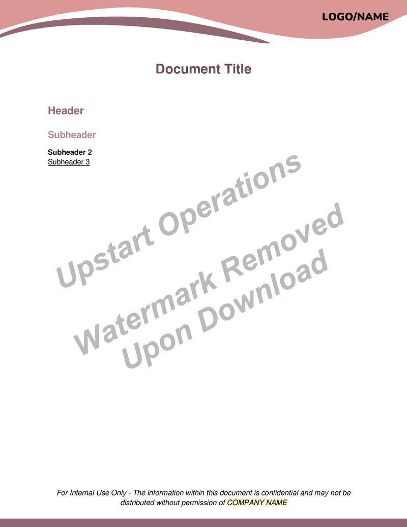 Internal Notice Template