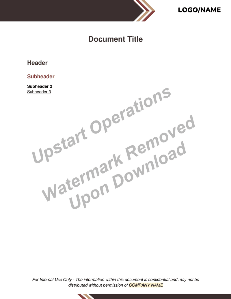 Internal Notice Template