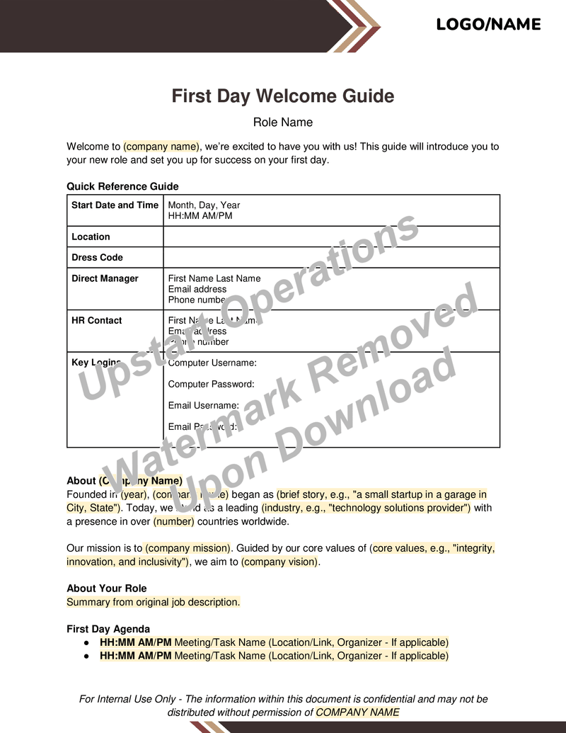 New Employee Welcome Guide