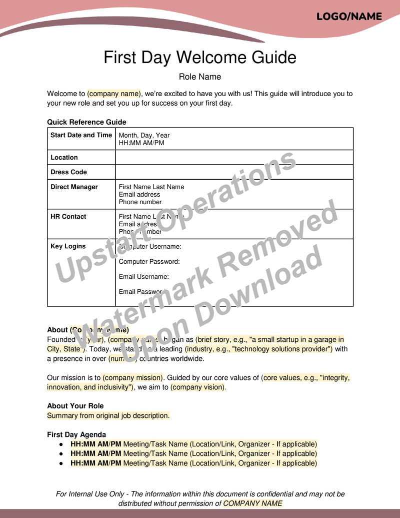 New Employee Welcome Guide