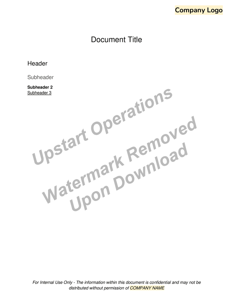 Internal Notice Template
