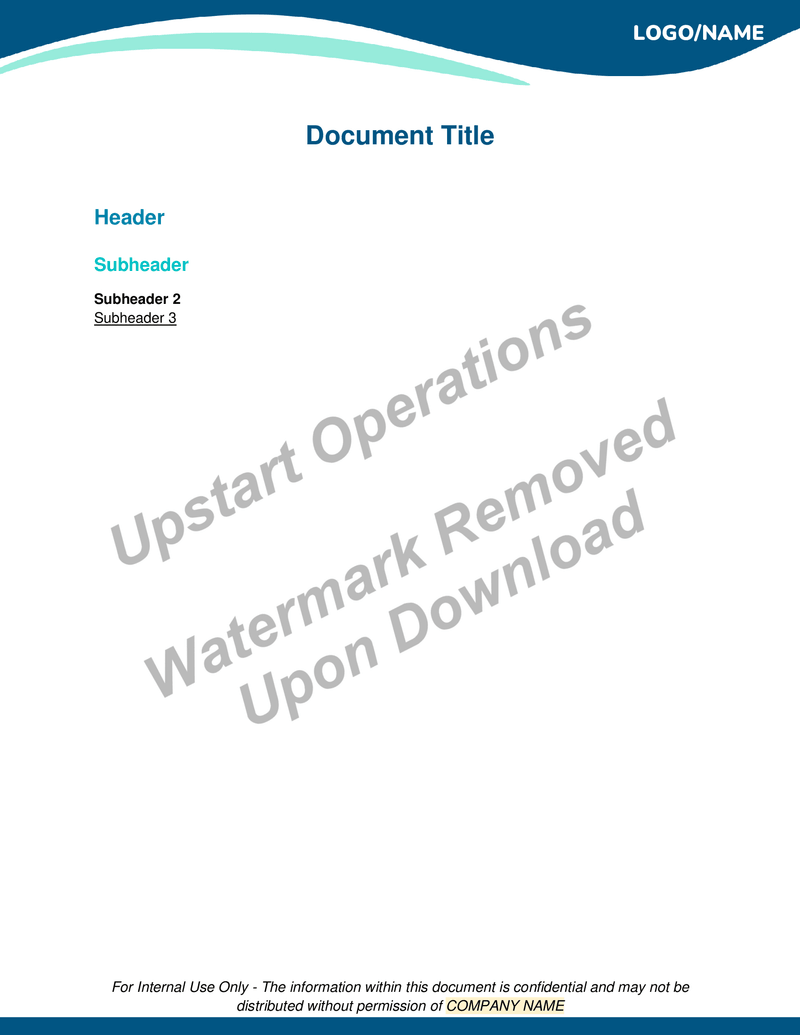 Internal Notice Template