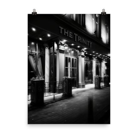 The Trinity's Light: Exclusive AI-Enhanced Black &amp; White Derry Landmark