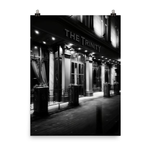 The Trinity's Light: Exclusive AI-Enhanced Black &amp; White Derry Landmark