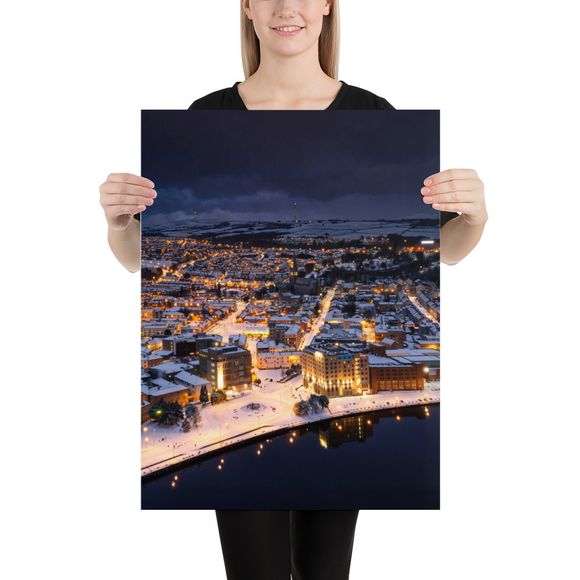 Derry Glowing Under a Winter Sky