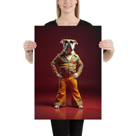 Groovy Bulldog: Retro 70s Fashion