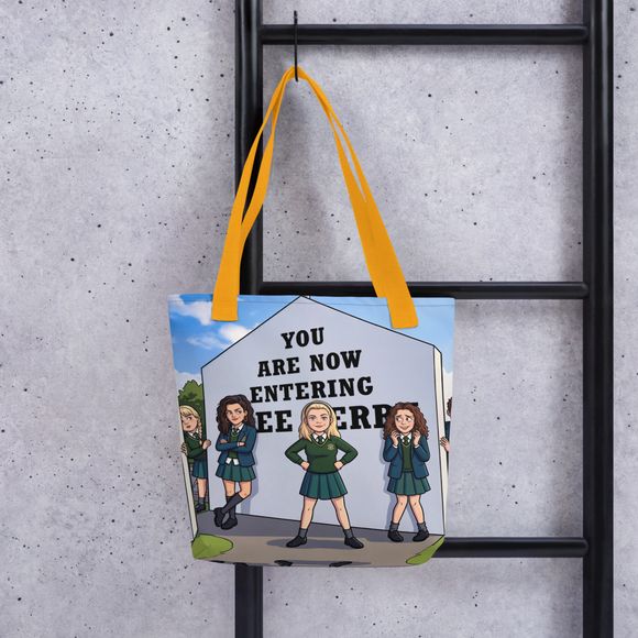 "Entering Free Derry" Stylized Illustration – All-Over Print Premium Tote Bag